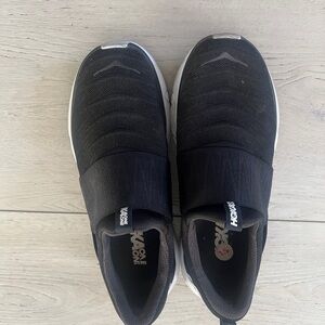 Hoka Black and White Athletic Shoes Sleek Design